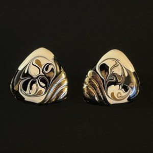 ✨Stunning Vintage Italy Emulsion Art Stud Earrings